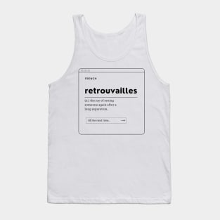 Retrouvailles, Definition of the most beautiful French word (Black) Tank Top